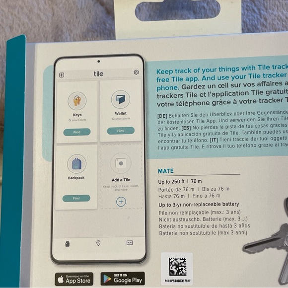 Tile Mate - Model T9001 1 - Bluetooth Tracker, Keys Finder and Item Locator NEW - Picture 8 of 9